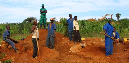 This team will produce around 1kg of coltan a day (worth about $200), earning them a couple of dollars each, a little more than a day in the fields